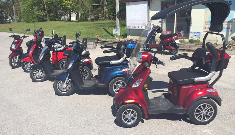 E-Bikes in front of the store